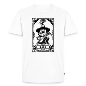 Bard RPG Tarot Card chibi - T-shirt Premium bio Homme - blanc - Devant - Nico (187cm)