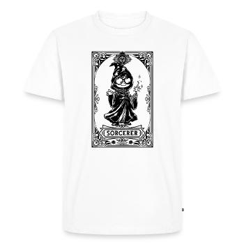 Sorcerer RPG Tarot Card chibi - Men's Premium Organic T-Shirt - white - Front - Nico (187cm)