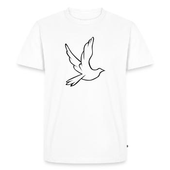 Dove of peace - Men's Premium Organic T-Shirt - white - Front - Nico (187cm)