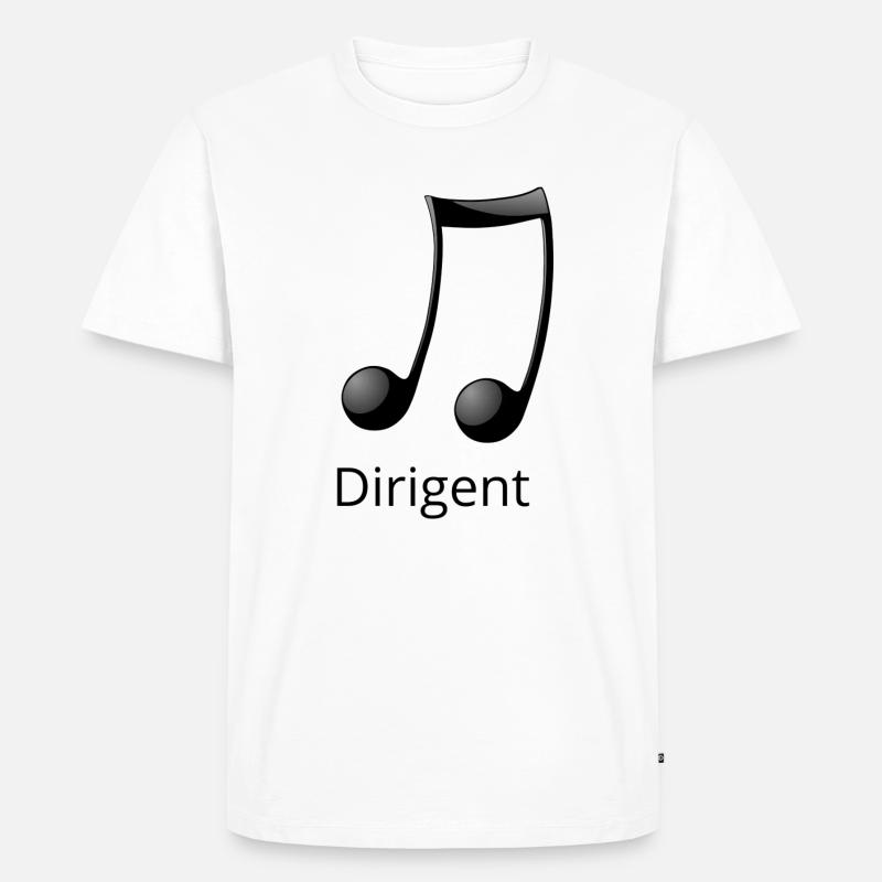 Dirigent - Männer Premium Bio T-Shirt - Weiß