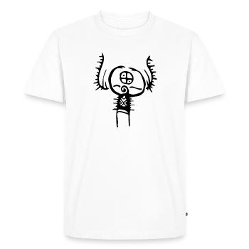 Rune symbol gift ornament ethnic spirit art - Men's Premium Organic T-Shirt - white - Front - Nico (187cm)