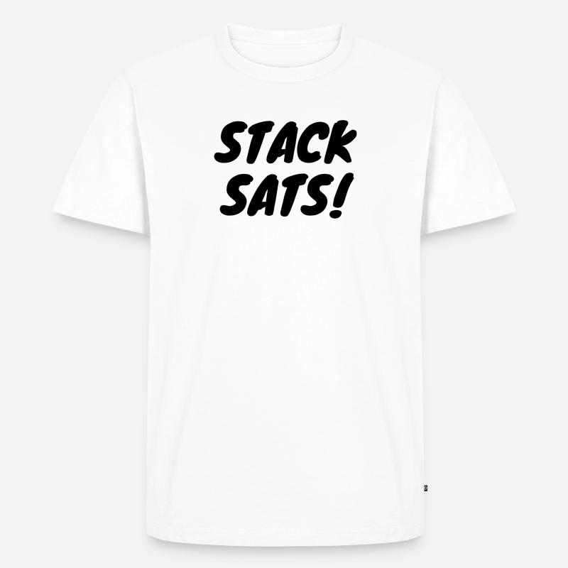 STACK SATS - Männer Premium Bio T-Shirt - Weiß