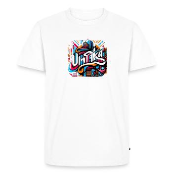 collection untaka wear - T-shirt Premium bio Homme - blanc - Devant - Nico (187cm)