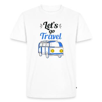 Let's go travel - Men's Premium Organic T-Shirt - white - Front - Nico (187cm)