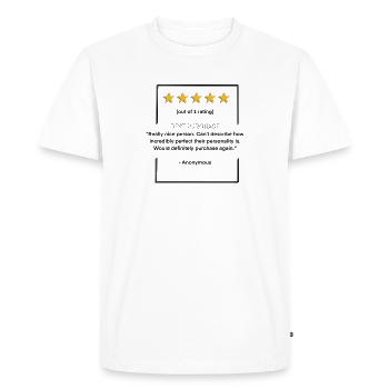 Classement 5 étoiles amusant pour les amis - T-shirt Premium bio Homme - blanc - Devant - Nico (187cm)