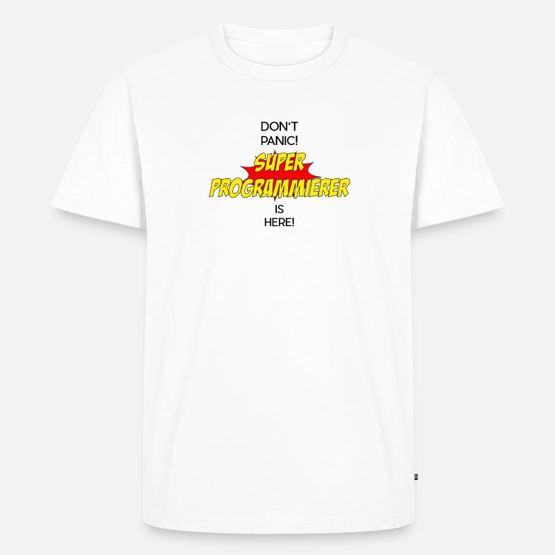 Super Programmierer / Super Programmer - Männer Premium Bio T-Shirt - Weiß