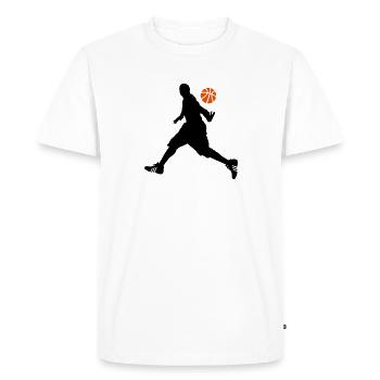 BASKETBALL PLAYERS MOVE - Men's Premium Organic T-Shirt - white - Front - Nico (187cm)