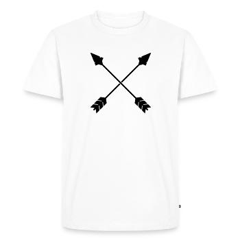 arrows - Men's Premium Organic T-Shirt - white - Front - Nico (187cm)