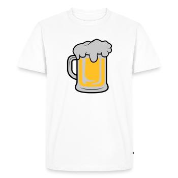 Maßkrug Beer - Men's Premium Organic T-Shirt - white - Front - Nico (187cm)