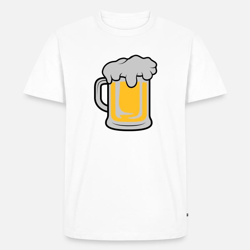 Maßkrug Bier - Männer Premium Bio T-Shirt - Weiß