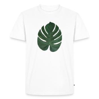 Feuille exotique - T-shirt Premium bio Homme - blanc - Devant - Nico (187cm)