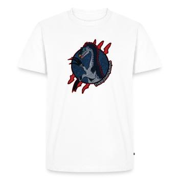 logo therizinosaurus - T-shirt Premium bio Homme - blanc - Devant - Nico (187cm)