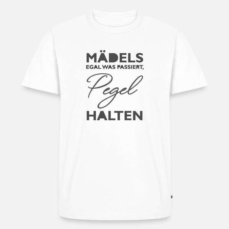 Pegel halten 1 - Männer Premium Bio T-Shirt - Weiß