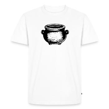 Chaudron Sorcière magique Halloween - T-shirt Premium bio Homme - blanc - Devant - Nico (187cm)