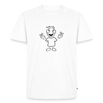 Maxi - T-shirt Premium bio Homme - blanc - Devant - Nico (187cm)