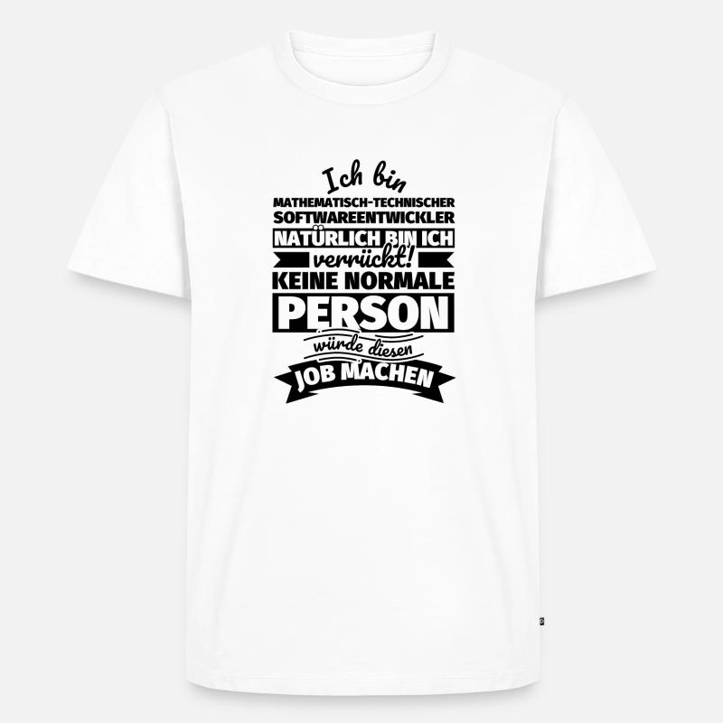 Mathematisch-technischer Softwareentwickler Gesche - Männer Premium Bio T-Shirt - Weiß