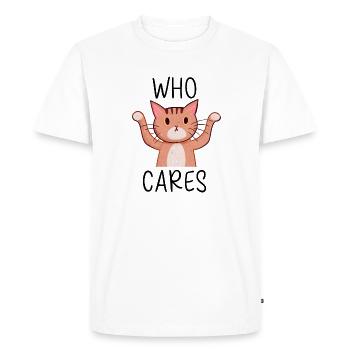 Dictons typiques de la collection de comportement des chats - T-shirt Premium bio Homme - blanc - Devant - Nico (187cm)