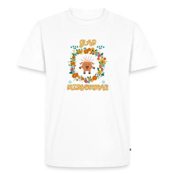 Midsommar Sweden Moose Flowers Midsummer Gift - Men's Premium Organic T-Shirt - white - Front - Nico (187cm)