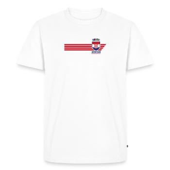 Croatie Hrvatska Patriotism Football Fan Jersey - T-shirt Premium bio Homme - blanc - Devant - Nico (187cm)