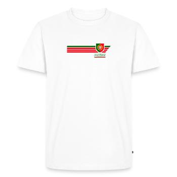 Portugal Selecao le Quinas Patriotisme Football - T-shirt Premium bio Homme - blanc - Devant - Nico (187cm)