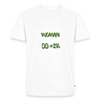 Woman With DD-214 Female Veterans Day Cute Retro - Men's Premium Organic T-Shirt - white - Front - Nico (187cm)