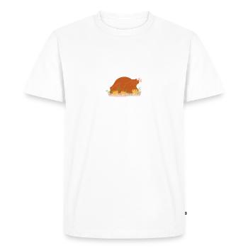 Lets Get Basted Funny Thanksgiving Turkey Sarcasti - Men's Premium Organic T-Shirt - white - Front - Nico (187cm)