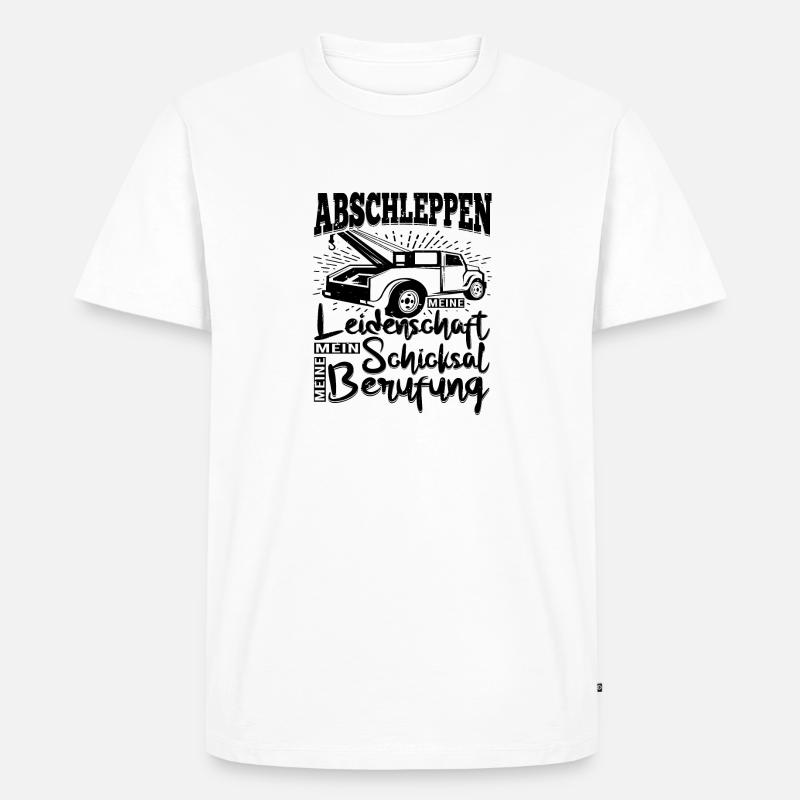 Abbschleppen Leidenschaft Schicksal - Männer Premium Bio T-Shirt - Weiß