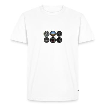 Funny Pilot Art Men Women Aviation Airline Pilot - Men's Premium Organic T-Shirt - white - Front - Nico (187cm)