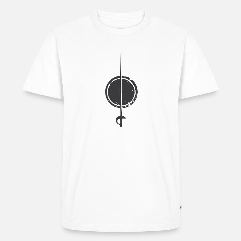Fechten Épée - Männer Premium Bio T-Shirt - Weiß