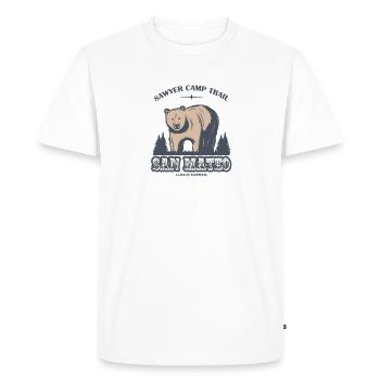 Sawyer Camp Trail San Mateo California Bear Sanctuary - Men's Premium Organic T-Shirt - white - Front - Nico (187cm)