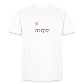Fa (La)8 Funny Christmas Santa Fa La Math Cute - Men's Premium Organic T-Shirt - white - Front - Nico (187cm)