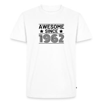 Awesome since 1962 60th birthday retro - Men's Premium Organic T-Shirt - white - Front - Nico (187cm)