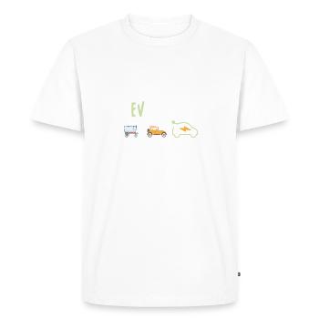 Révolution Électrique Électrique Voiture Électrique eauto - T-shirt Premium bio Homme - blanc - Devant - Nico (187cm)