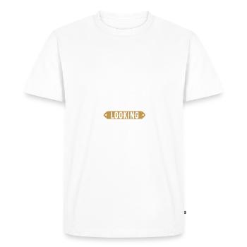 Chopping Wood looking Good for Lumberjacks - Men's Premium Organic T-Shirt - white - Front - Nico (187cm)