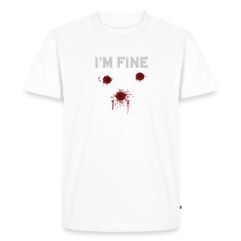 Costume d’Halloween Bullet Holes - T-shirt Premium bio Homme - blanc - Devant - Nico (187cm)