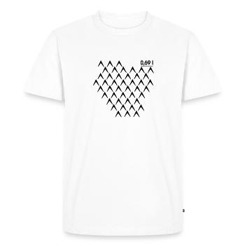 Frankfurt 069 Ribbed Abbelwoiglas pattern Äppler - Men's Premium Organic T-Shirt - white - Front - Nico (187cm)