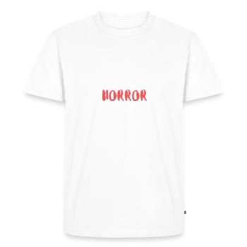 Funny Horror Movie Fan Halloween King Of Horror - Men's Premium Organic T-Shirt - white - Front - Nico (187cm)
