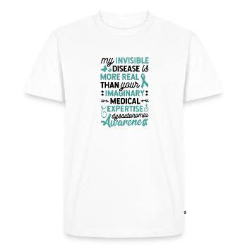 My Invisible Disease Dysautonomia Awareness - Men's Premium Organic T-Shirt - white - Front - Nico (187cm)