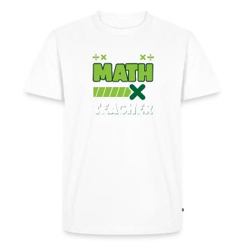 Future Math Teacher - Men's Premium Organic T-Shirt - white - Front - Nico (187cm)