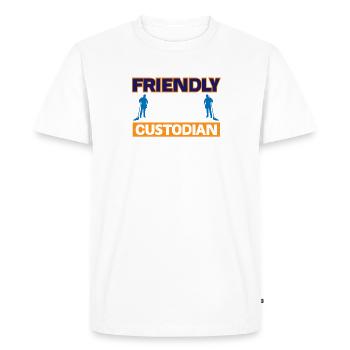 Sympathique gardien de quartier - T-shirt Premium bio Homme - blanc - Devant - Nico (187cm)