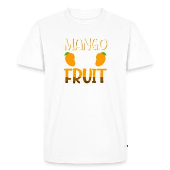 La mangue est mon fruit spirituel - T-shirt Premium bio Homme - blanc - Devant - Nico (187cm)