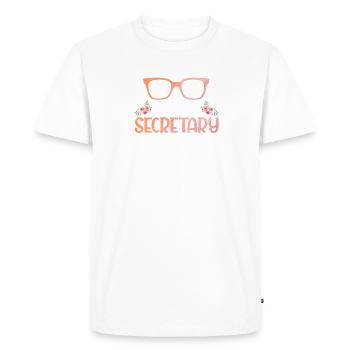 Ancien secrétaire - T-shirt Premium bio Homme - blanc - Devant - Nico (187cm)