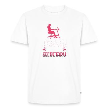Ancienne secrétaire d’école - T-shirt Premium bio Homme - blanc - Devant - Nico (187cm)