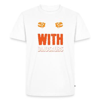 Life Is Better With Dinosaurs - Men's Premium Organic T-Shirt - white - Front - Nico (187cm)