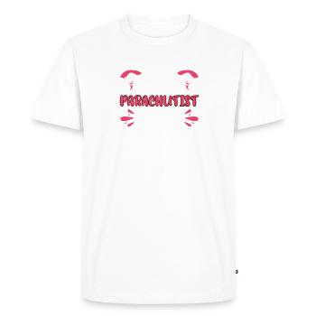 Dame parachutiste folle - T-shirt Premium bio Homme - blanc - Devant - Nico (187cm)