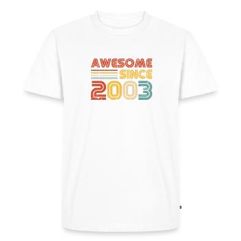 Awesome Since 2003 20th Birthday 20 Year Old - Men's Premium Organic T-Shirt - white - Front - Nico (187cm)
