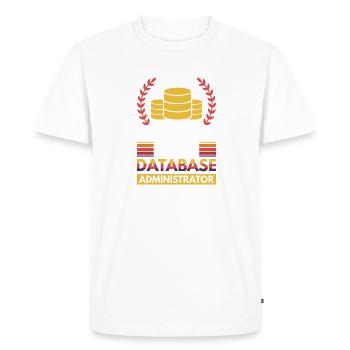 Meilleur administrateur de base de données au monde - T-shirt Premium bio Homme - blanc - Devant - Nico (187cm)