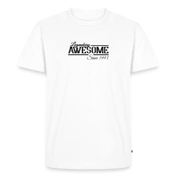 Légendaire depuis 1993 - T-shirt Premium bio Homme - blanc - Devant - Nico (187cm)