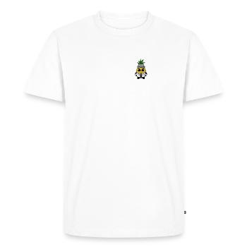 Ananas Gangster Mafia Kawaii Design Pocket - T-shirt Premium bio Homme - blanc - Devant - Nico (187cm)