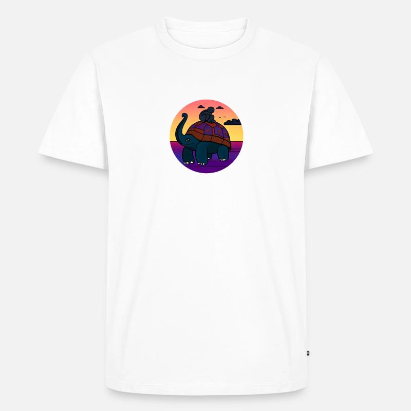 turtle elephant monkey mythical creature - Men's Premium Organic T-Shirt - white